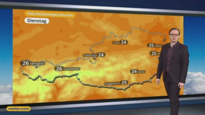 Das Wetter in Österreich am 23. Mai 2017